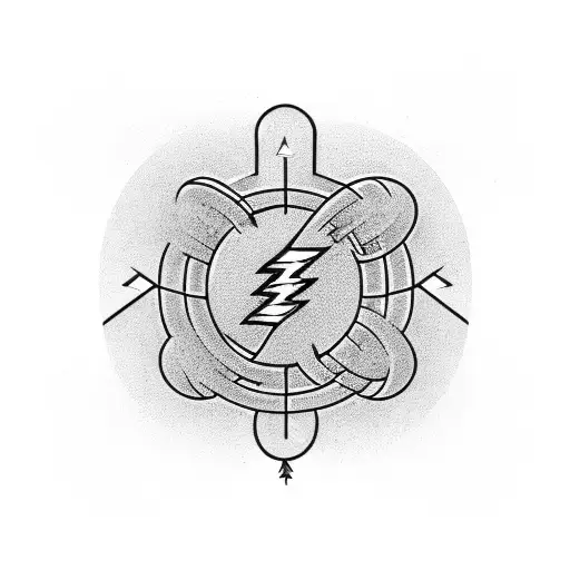 Electricity Symbol Intertwined With Party Elements