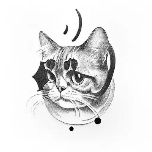 A Vintage Revolver With Smoke Forming The Shape Of A Cat