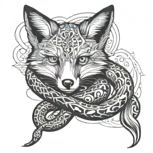 Fox And Medicine Snake Wrapped
