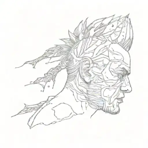 A Man With A Mohawk With Blood Splatter Background