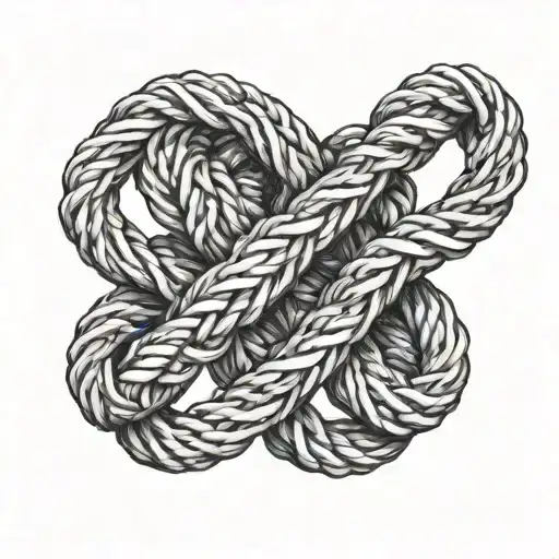 Infinity Symbol Made Out Of Rope Like A Bracelet
