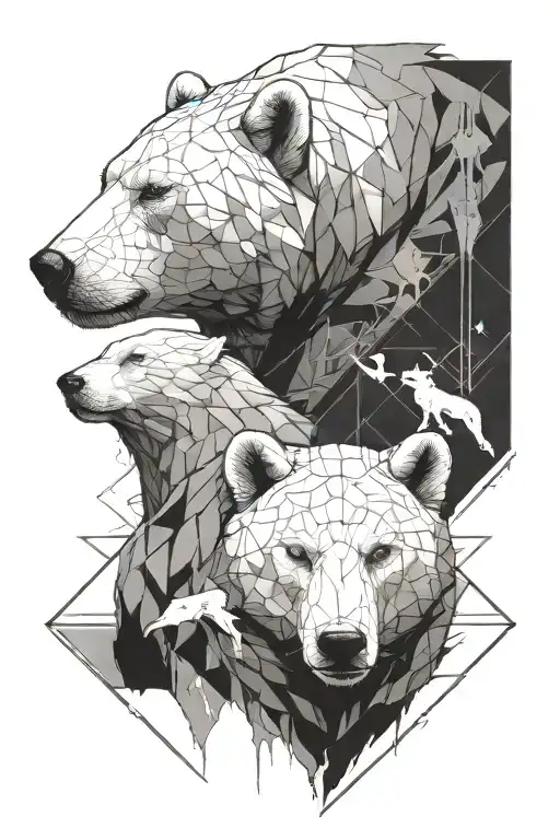Armoured Polar Bear And A Wolf