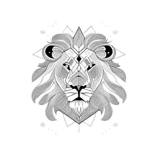 Lion With Geometric