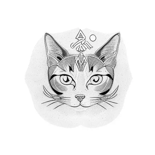 A Vintage Mirror With A Cat