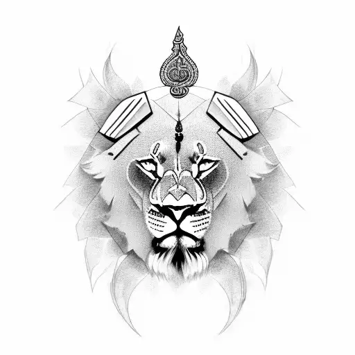 Sikh Khanda Lion Sword