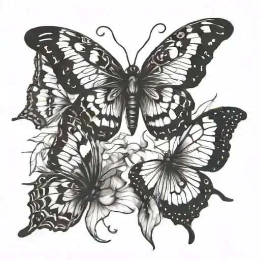 Spider And Butterfly