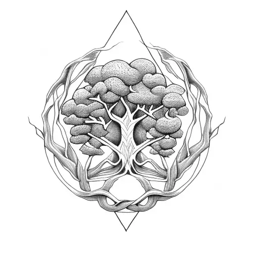 Tree With Trinity Knot Roots