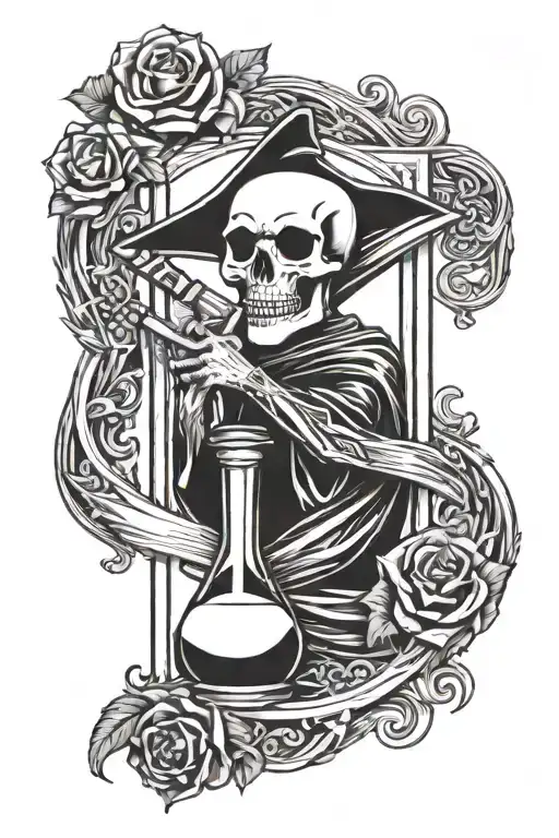 Hour Glass And Grim Reaper