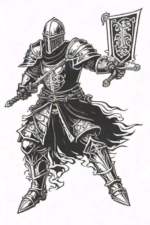 Dark Souls Inspired Medieval Knight Ironic Silly