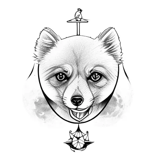 Moon Tarot With Pomeranians And Birds
