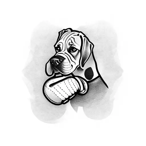Dog With Boxing Gloves