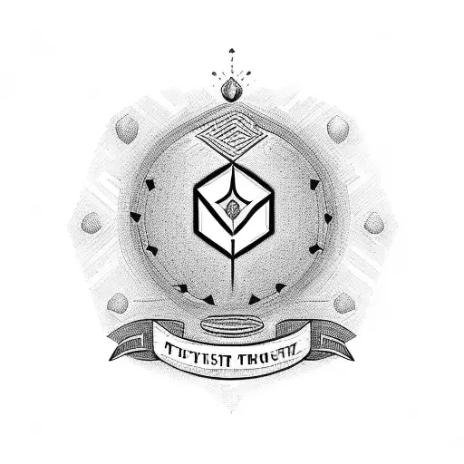 A Family Portrait With A Trust Symbol In The Background