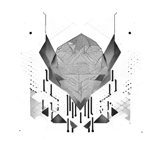 Abstract Graffiti Design Incorporating Elements Of Electro Music