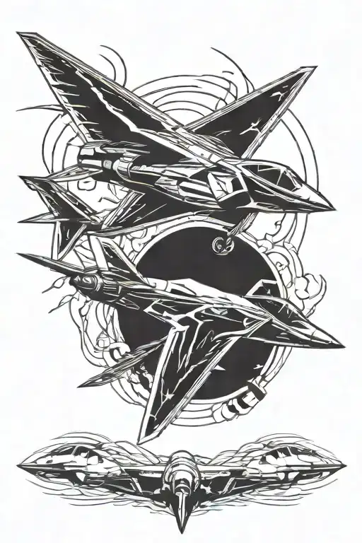 Death Bat With F22 Raptor Fighter Jet