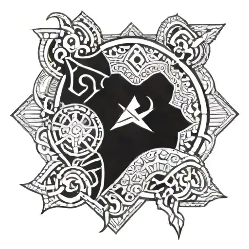 Western Tattoo With Aztec Ties