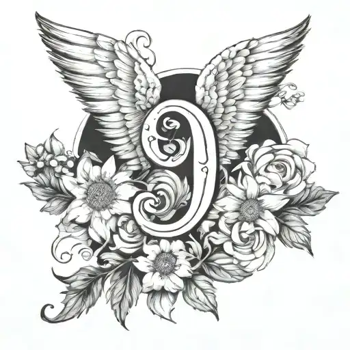 Letter J Angel Wings Chamomile