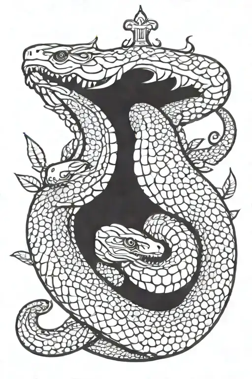 Ballpython Slithering With A Thorn Crown On Its Head