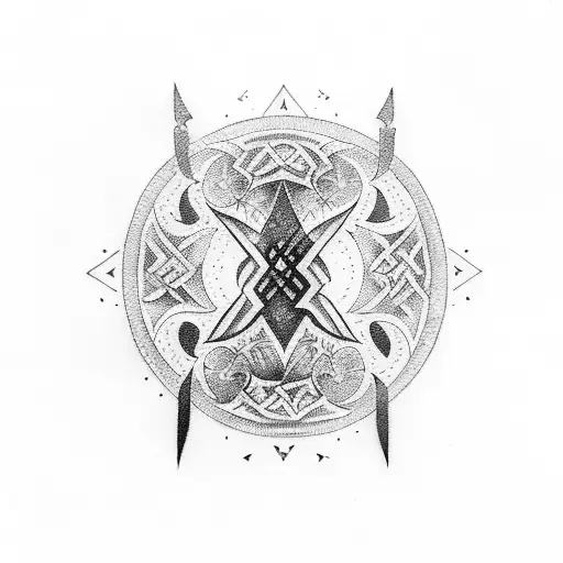 Nordic Runes And Crows