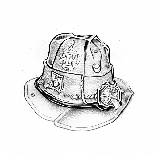 Cross With Firefighter Hat