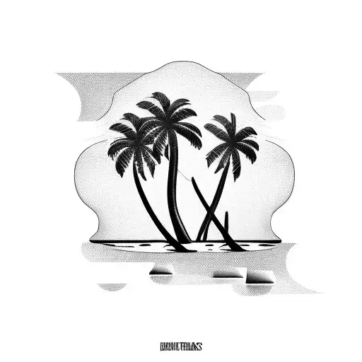 Palm Trees And Beach