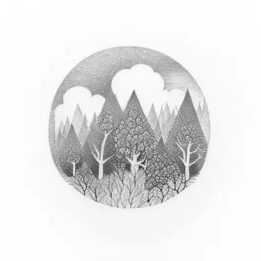 Thunderstorm Over A Forest