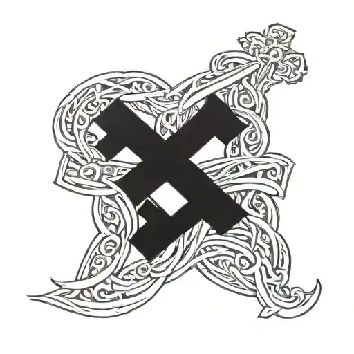 Cross With Bible Verse Intertwined