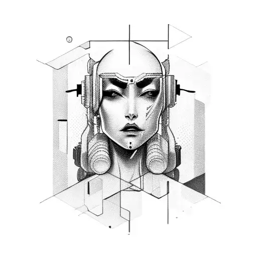 Female Cyberpunk Face