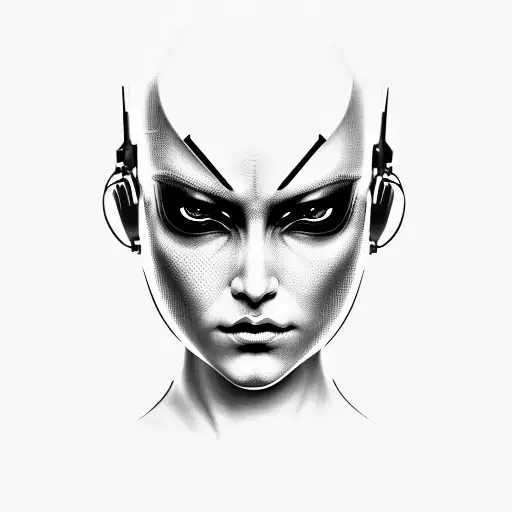 Female Cyberpunk Face