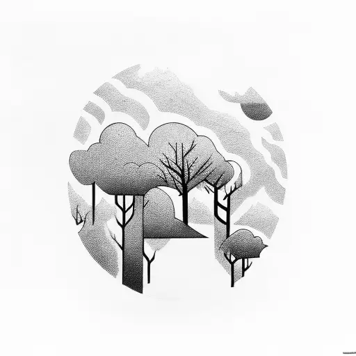 Thunderstorm Over A Forest