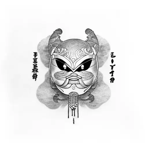 Daruma Ruede Whit Coy Fish