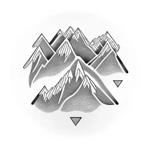 Musical Notes Forming A Mountain Range