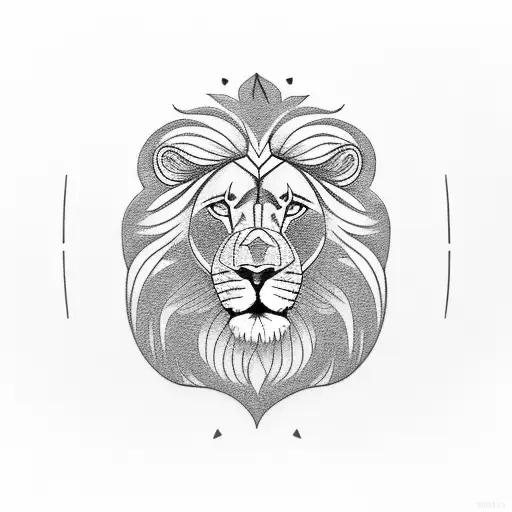 Lion Hugged By Little Girl