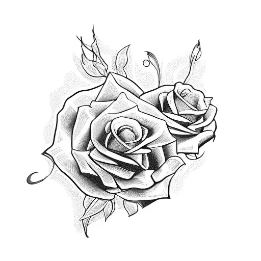 Cross With Angel And Roses