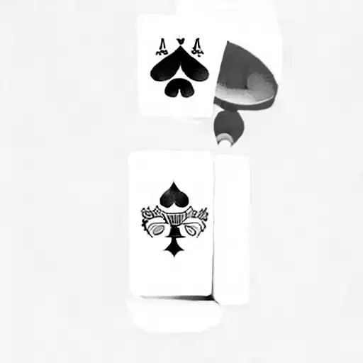A Pair Of Playing Cards On A Black Background