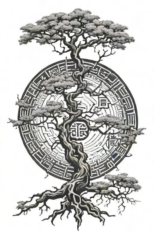 Poisen Tree Combined With Kanji Character