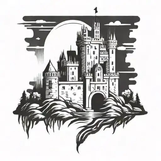 Black Castle Silhouette