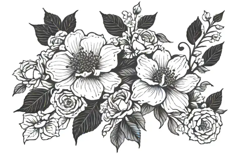Black And White Floral