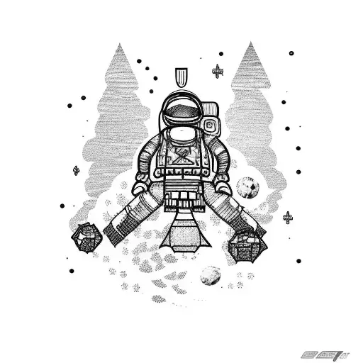 An Astronaut Exploring A Lego Space Station Amidst A Snowy Mountain Landscape