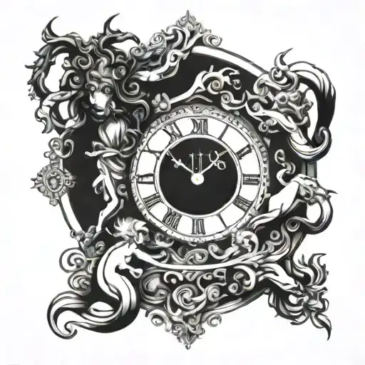 Clock With Mythological Gods