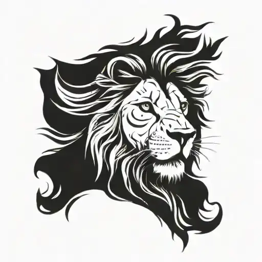 Dark Anxious Lion Wearing