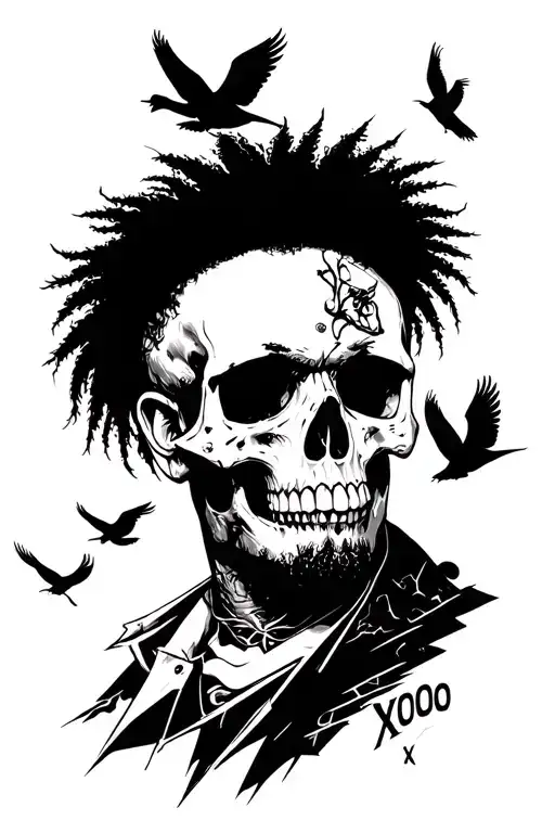 The Weeknd Xo Skull With Birds Flying