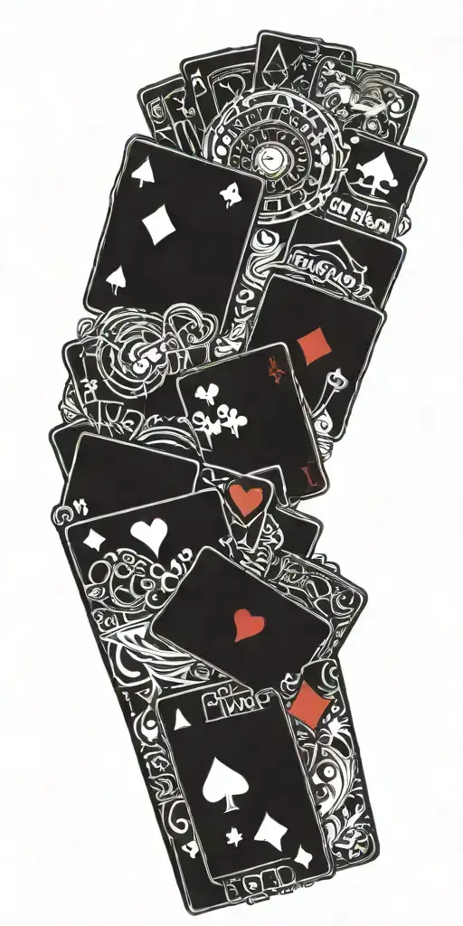 Cards Full House With Las Vegas Logo Incorporated