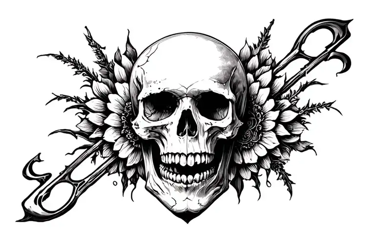 Aquarius Zodiac Sign Skull