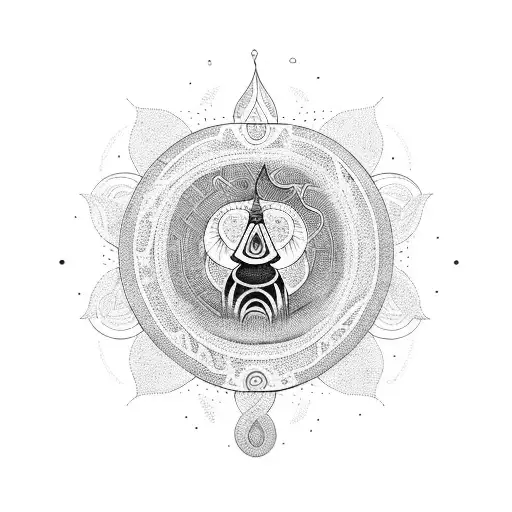 Umbanda-inspired Nature Scene With A Mystical Twist