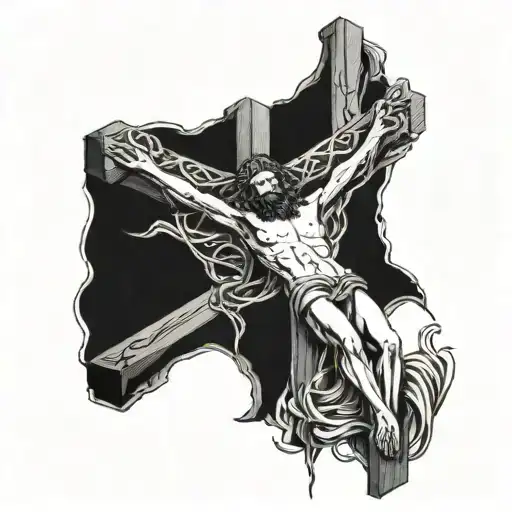 Jesus Crucified But The Cross Is A Snake