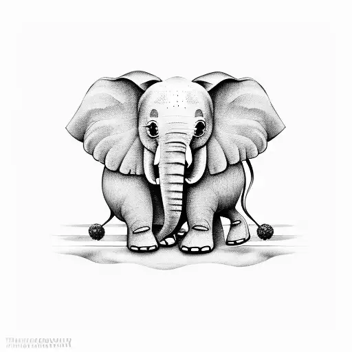 Elephant With Little Girl