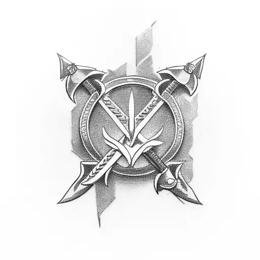 A Loyalty Symbol Incorporating Swords And Historical Elements