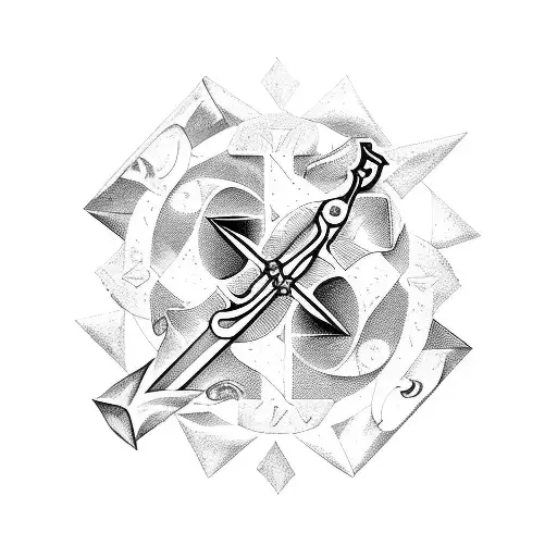 Gemini Zodiac Sign Sword Men