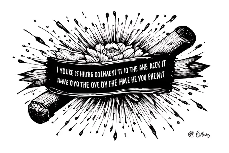 Match Stick With Quote