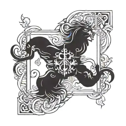 Lion And Jack Cards Symbol